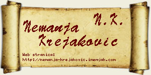 Nemanja Krejaković vizit kartica